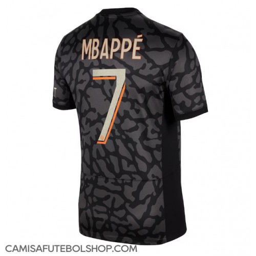 Camisa de time de futebol Paris Saint-Germain Kylian Mbappe #7 Replicas 3º Equipamento 2023-24 Manga Curta